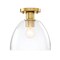 Designers Fountain Indigo 10 in. 1-Light Brushed Gold Modern Semi Flush Mount with Clear Glass Shade for Bedrooms D312M-SF-BG - alternate 1